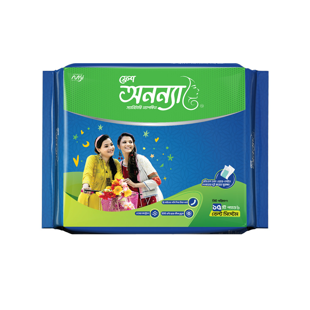 Fresh Anonna Sanitary Napkin Belt System 15 Pcs Pack
