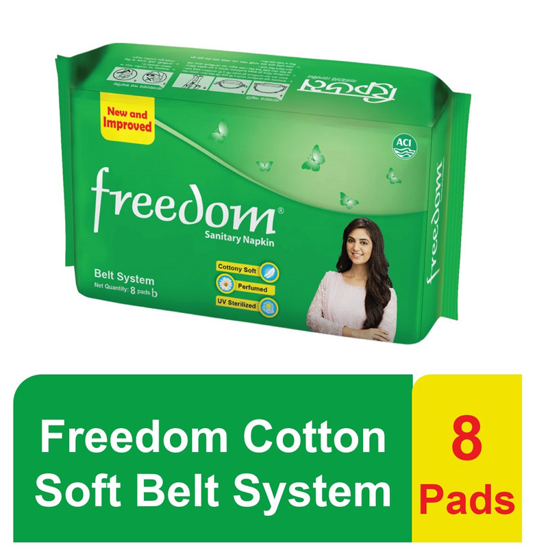 Freedom Sanitary Napkin  Belt System 8 pads