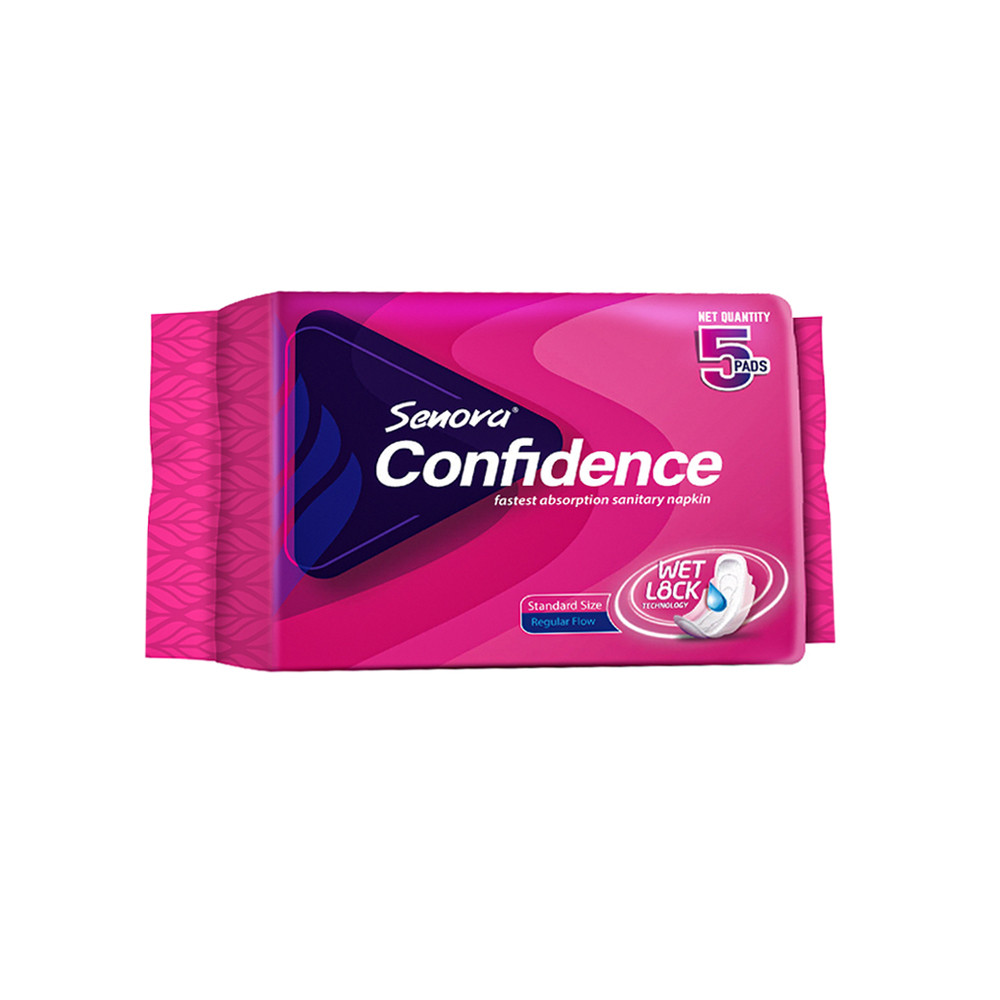 Senora Confidence Folded With Wings Sanitary Napkin ( Panty System ) - 5 Pads