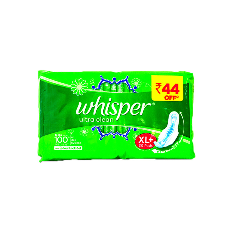Whisper Ultra Clean XL Plus 30 Pads
